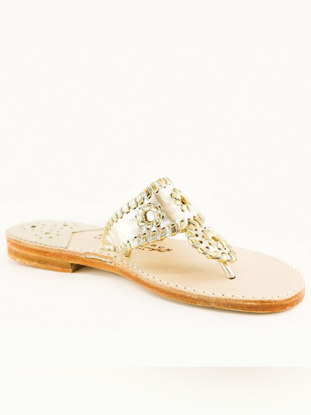 Palm Beach Sandals Handcrafted 100% hand whipstitched leather detail size 7.5.